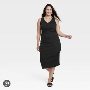 Sleeveless Ruched Knit Dress
